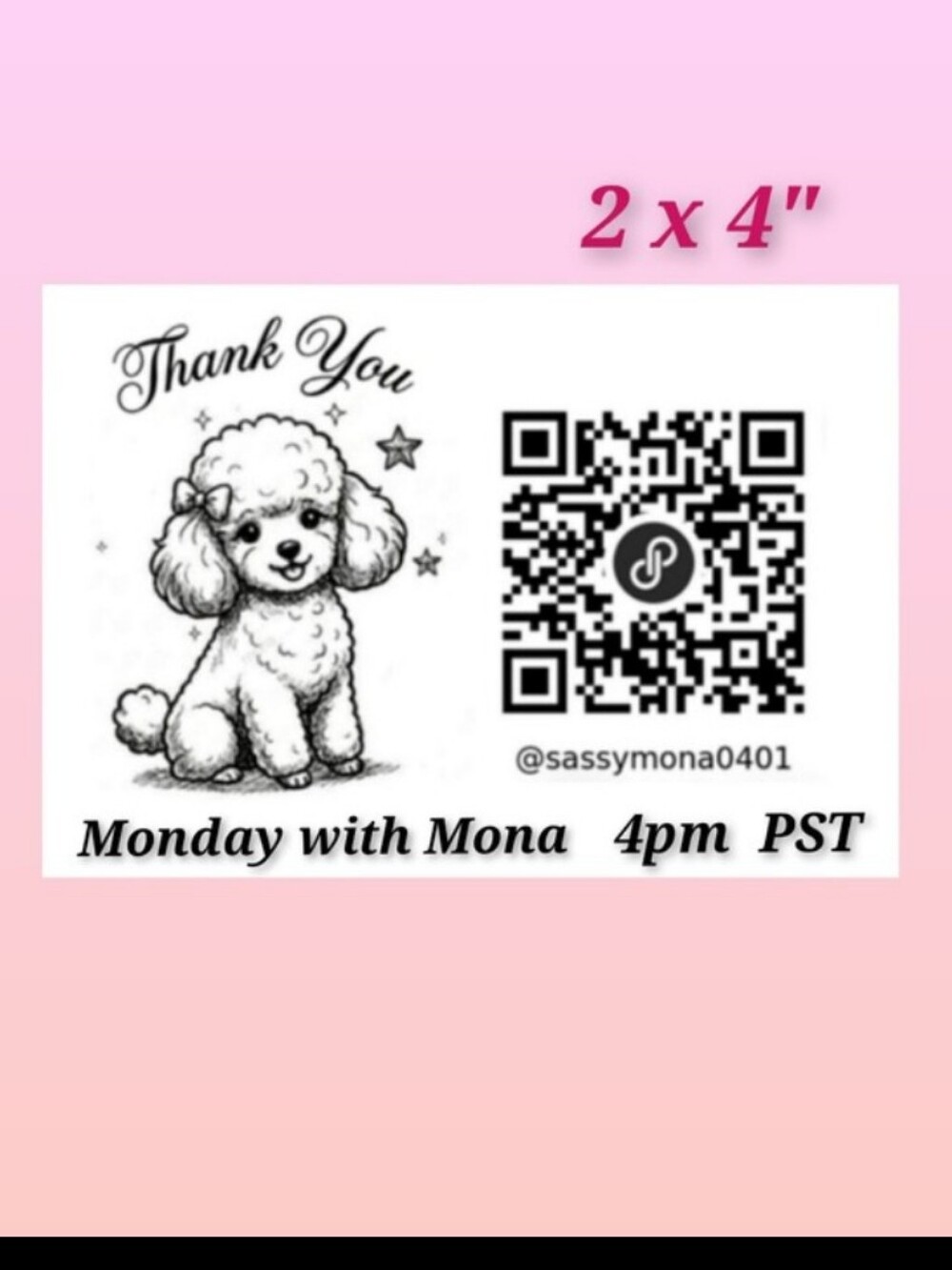 Animal QR Code Collection Thank You Stickers 2x4 50pc Handcrafted QR Code - Picture 6 of 10